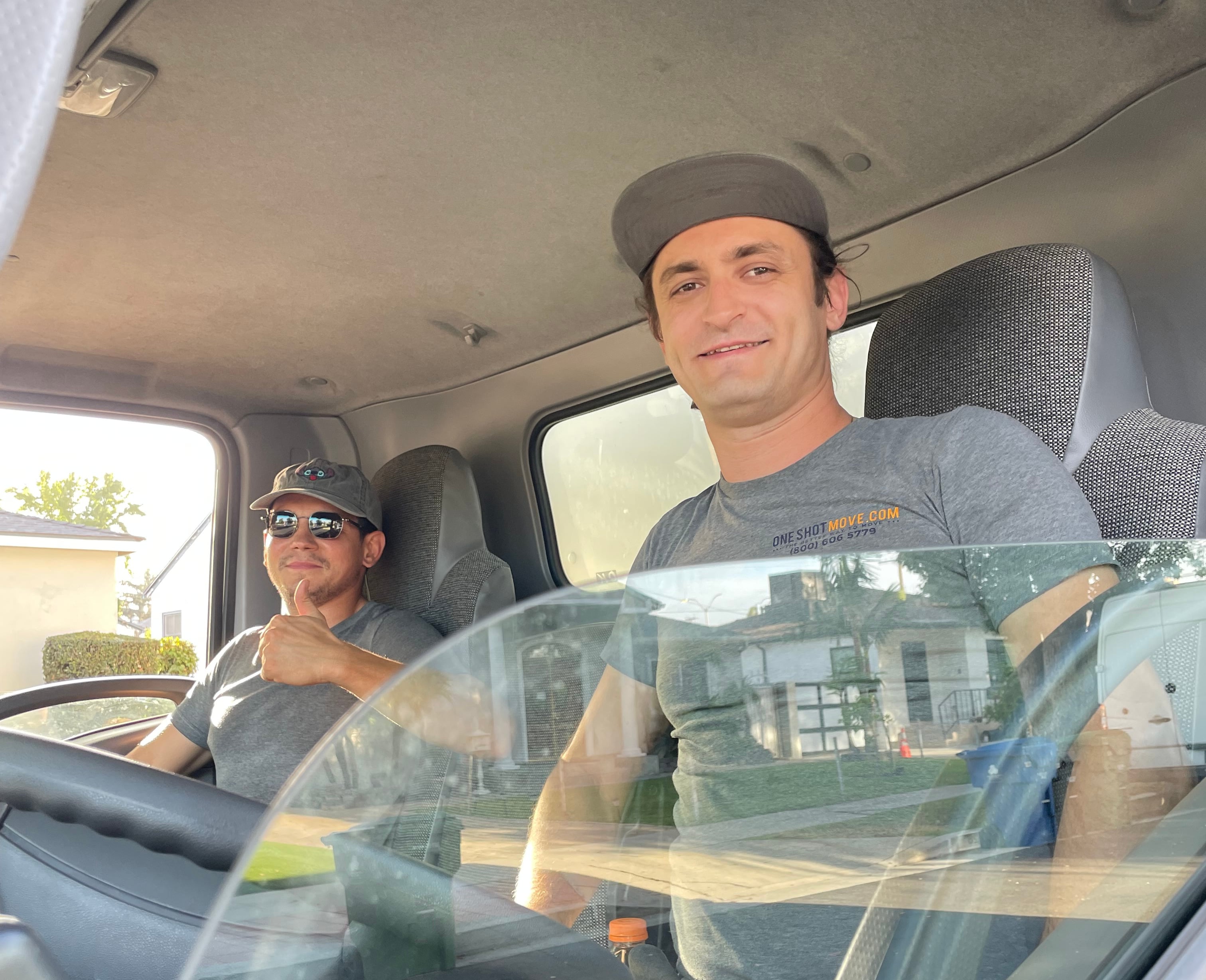 OneShotMove movers in the truck